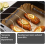 Voir la diapositive 2 : ESSENTIEL B Papier Lot de 100 Feuilles Carrées Jetables Antiadhésif - Anti-salissure pour AirFryer et Four