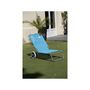 Voir la diapositive 2 : O'Beach Chaise de plage pliable - O'Beach - Avec roulettes - Dimensions : 124 x 64 x 82 cm