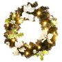 Voir la diapositive 2 : VIDAXL Couronne de Noël avec lumieres LED Noir 60 cm PVC