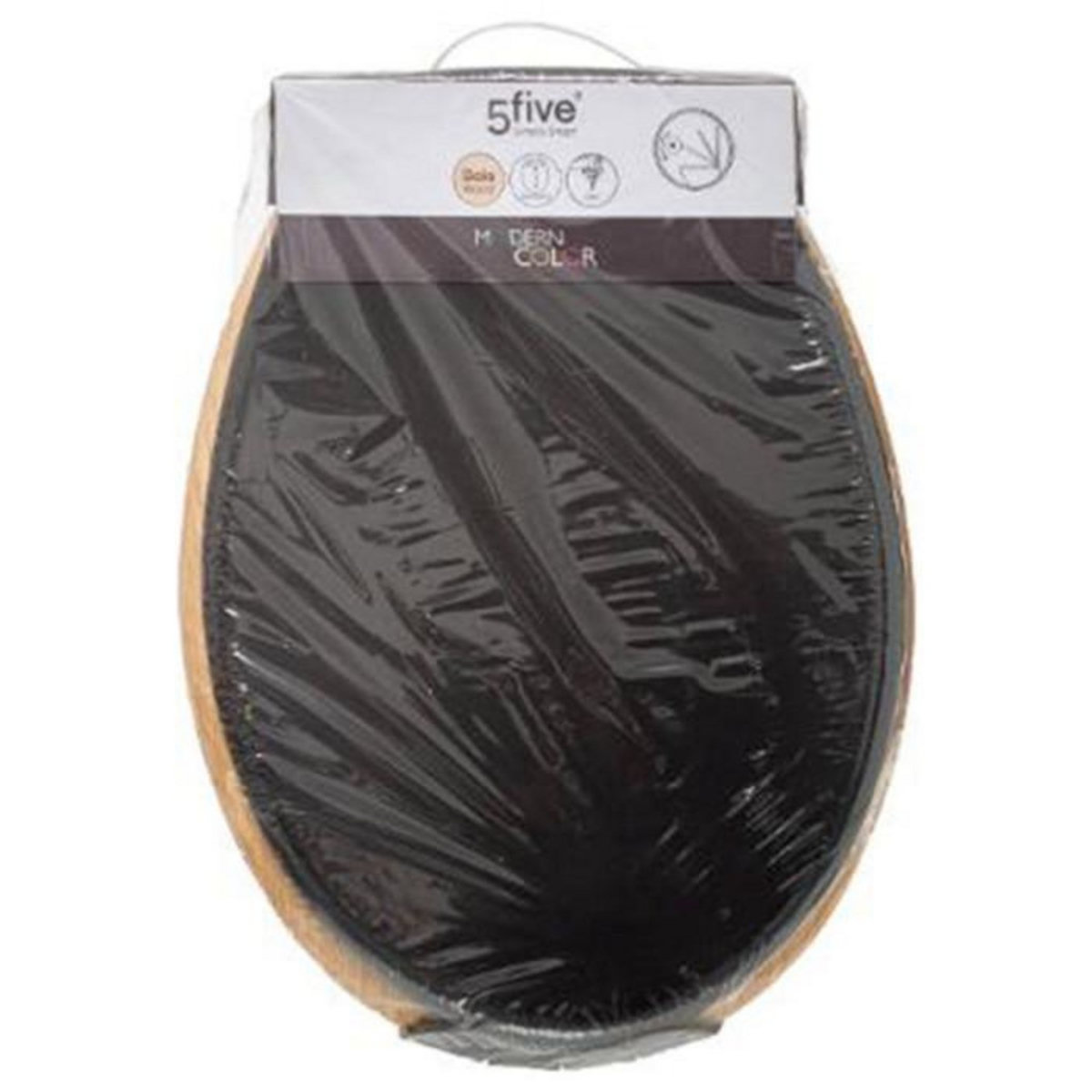 FIVE Abattant WC effet bois MODERN COLOR - Noir