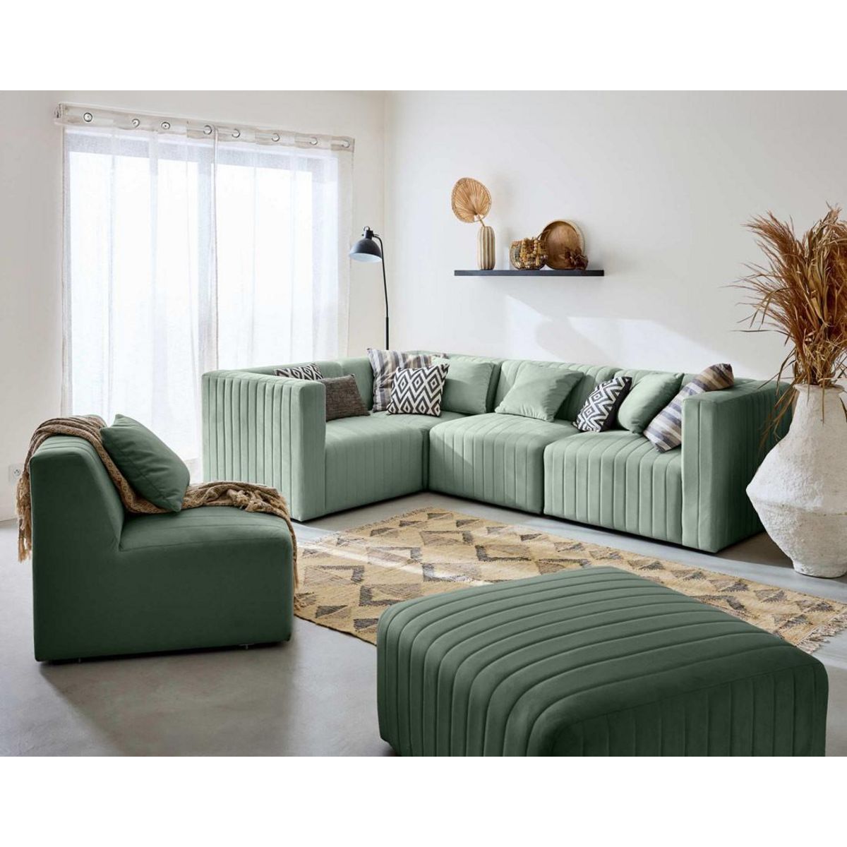 LISA DESIGN Nova - module d'assise - en velours