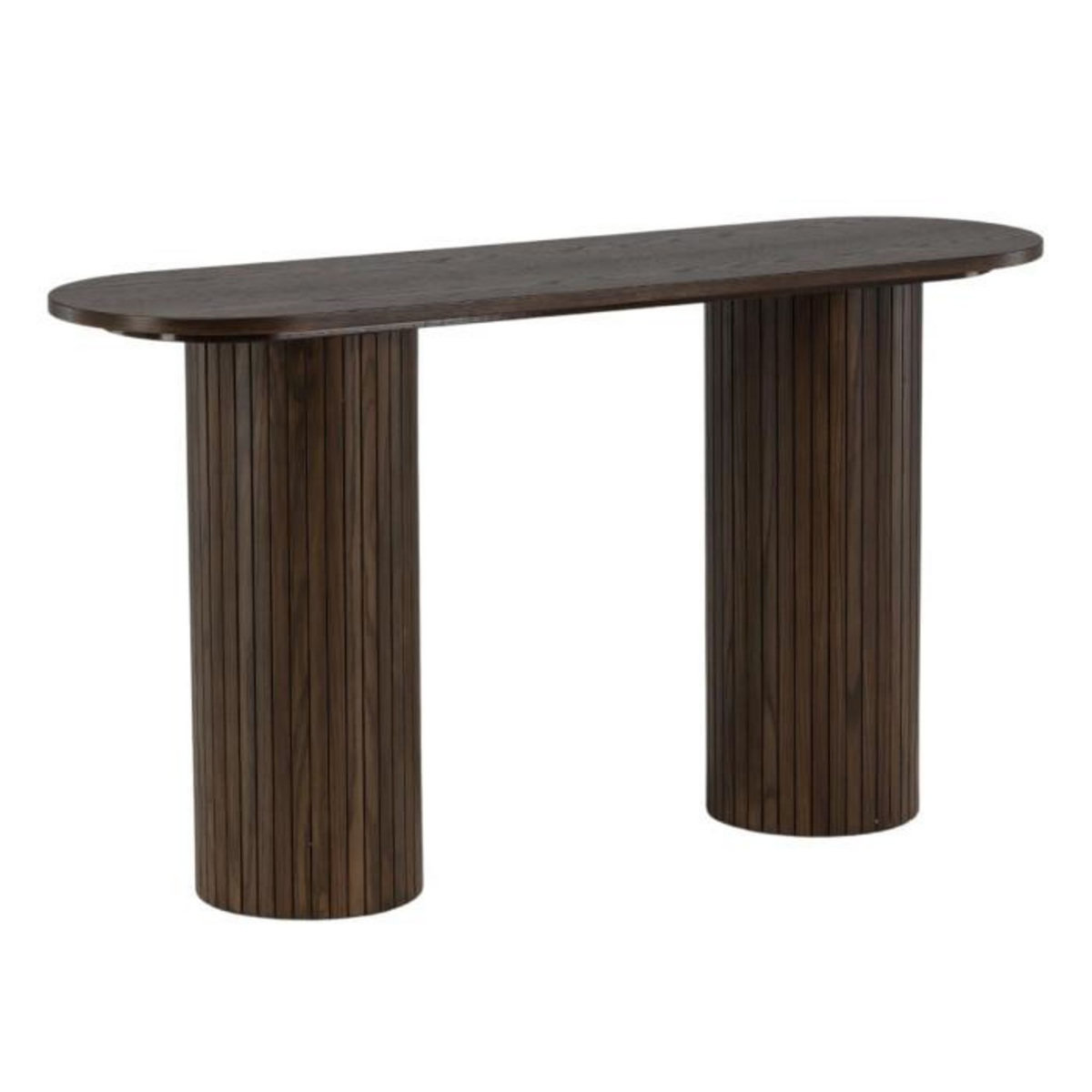 Paris Prix Console Design Nervuré  Bianca  130cm Marron