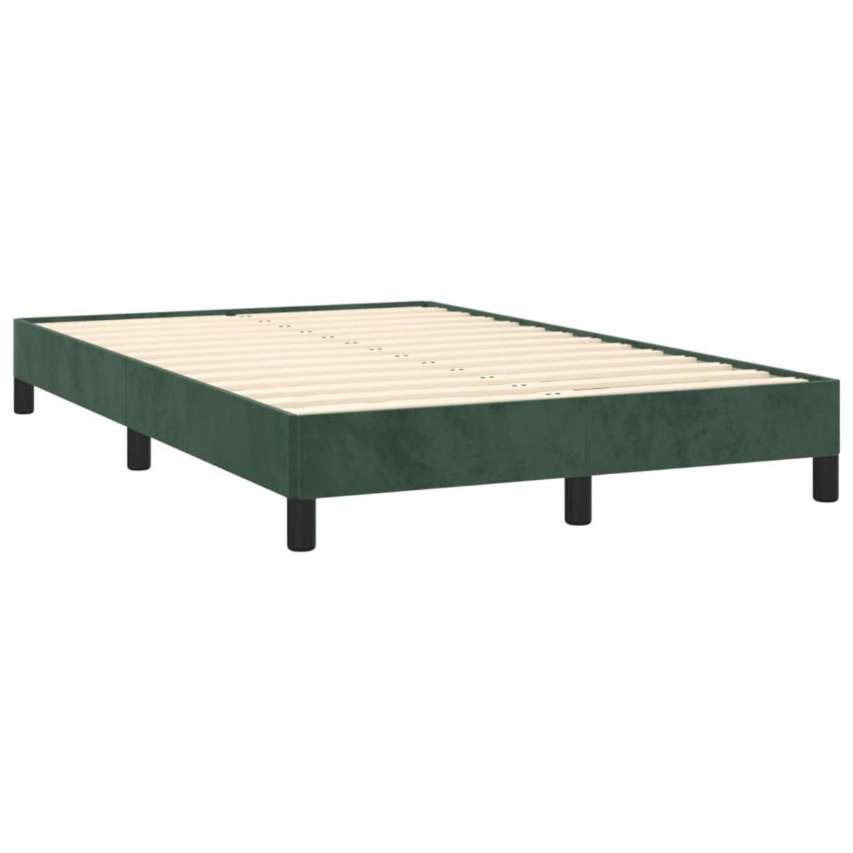 VIDAXL Cadre de lit sans matelas vert fonce 120x190 cm velours
