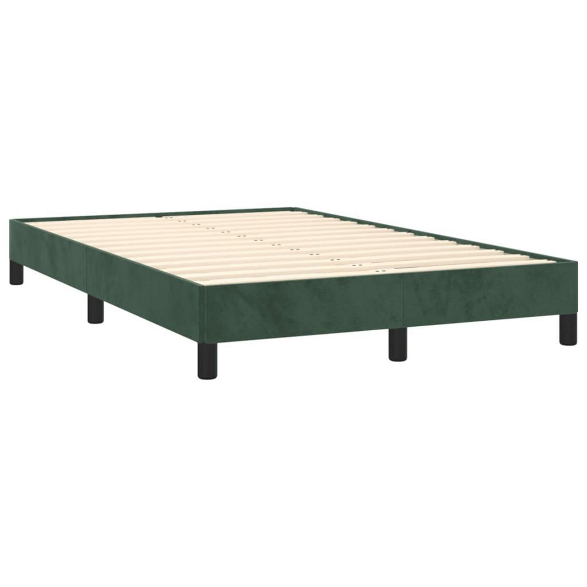 VIDAXL Cadre de lit sans matelas vert fonce 120x190 cm velours