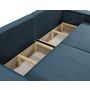 Voir la diapositive 5 : BEST MOBILIER Cezanne - canapé droit 3 places convertible avec coffre en velours côtelé