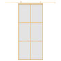 Voir la diapositive 3 : VIDAXL Porte coulissante dore 90x205 cm verre ESG depoli et aluminium