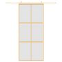 Voir la diapositive 3 : VIDAXL Porte coulissante dore 90x205 cm verre ESG depoli et aluminium