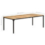 Voir la diapositive 6 : VIDAXL Table de salle a manger 220x100x76 cm Bois de manguier brut