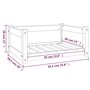 Voir la diapositive 6 : VIDAXL Lit pour chien Marron miel 65,5x50,5x28 cm Bois de pin solide