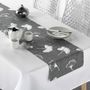 Voir la diapositive 3 : Paris Prix Nappe & Chemin de Table  Euphoria  140x250cm Gris & Argent