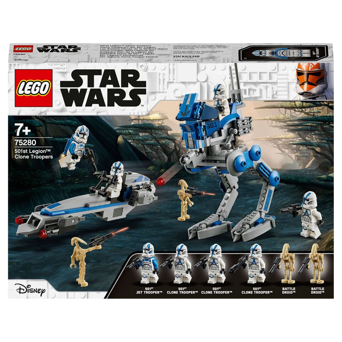 LEGO Star Wars 75280 - Les Clone troopers de la 501ème légion et Marcheur AT-RT