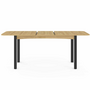 Voir la diapositive 3 : ID MARKET Table à manger extensible rectangle JUNE 6-10 personnes bois et noir 160-200 cm