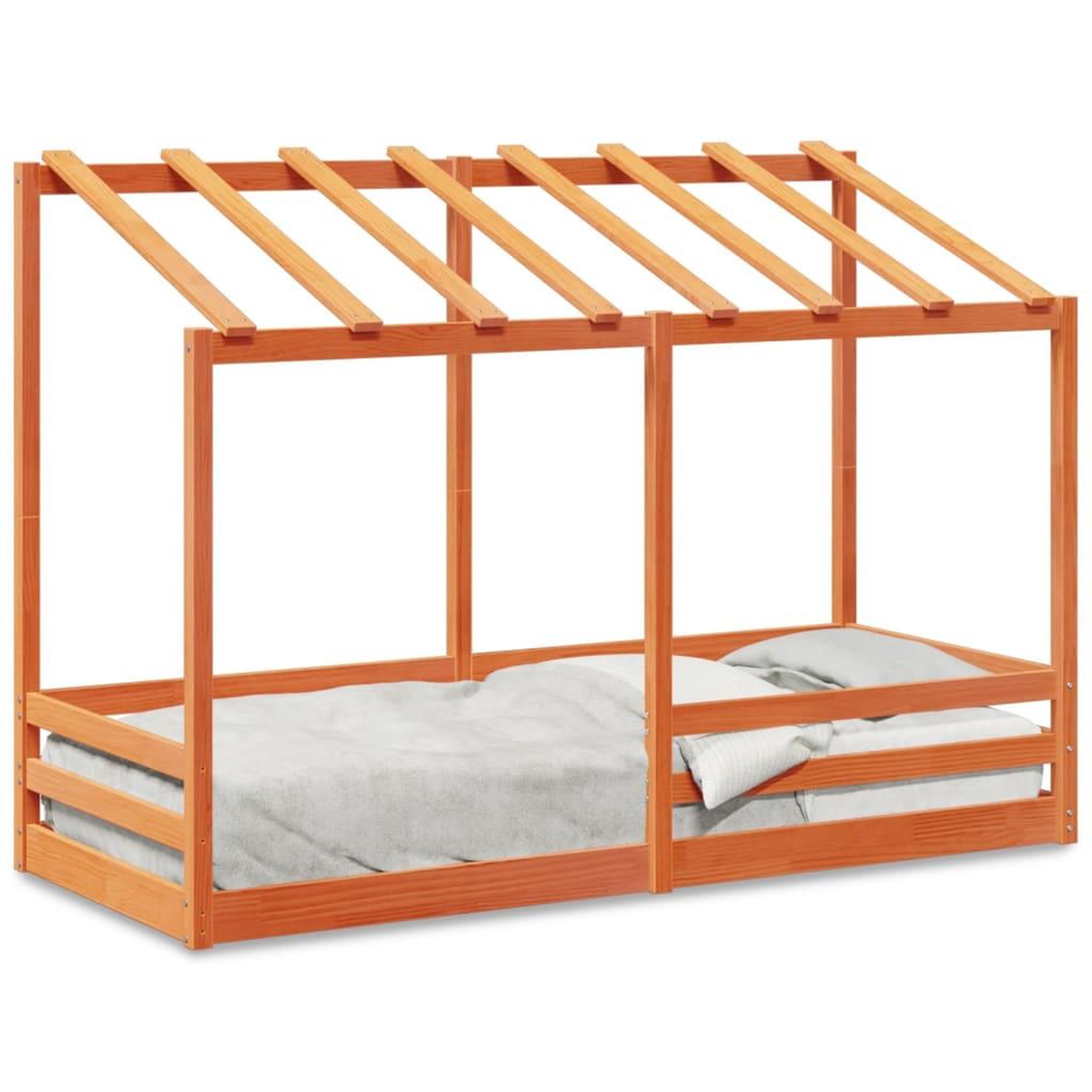Voir la diapositive 2 : VIDAXL Lit pour enfants sans matelas cire marron 75x190 cm pin massif