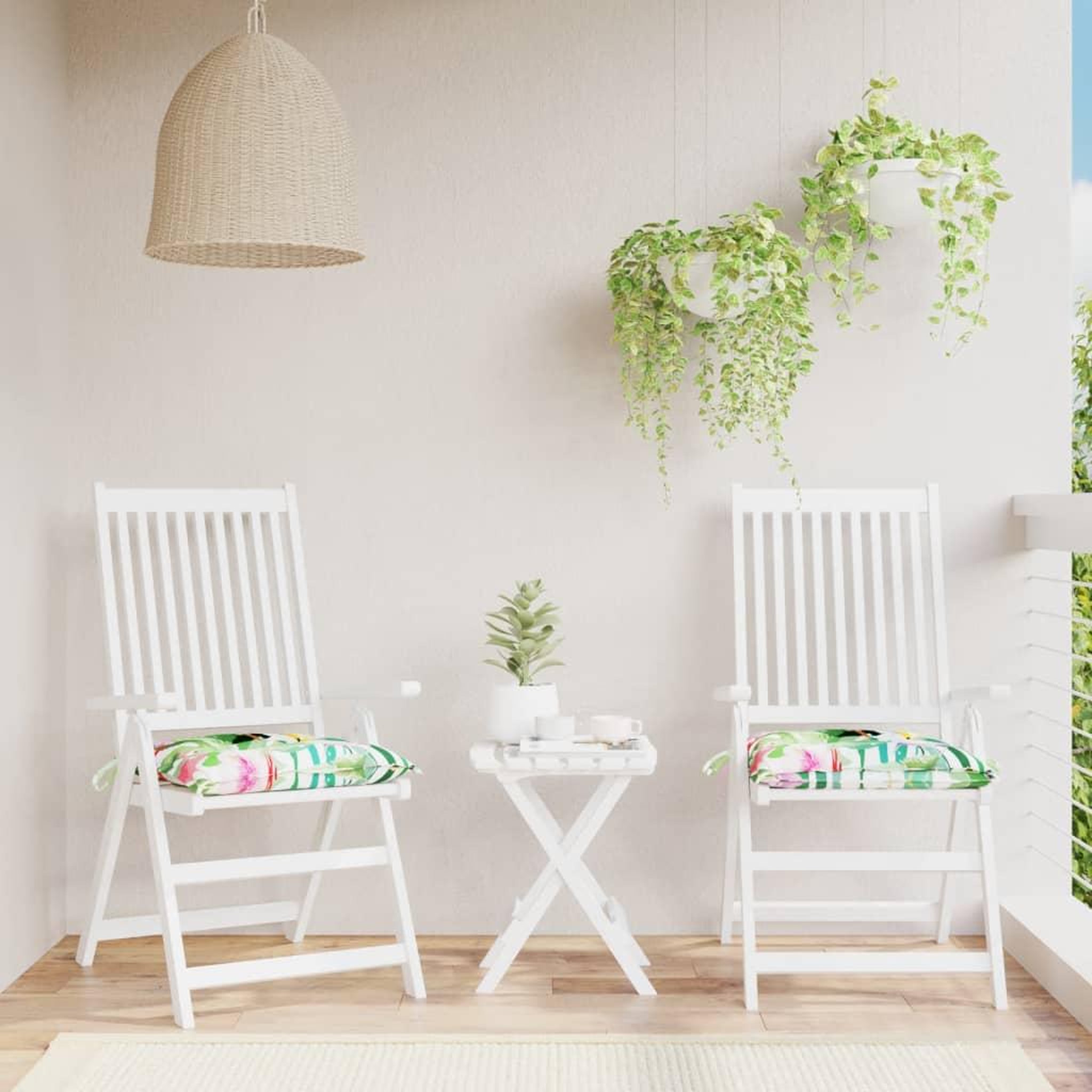 VIDAXL Coussins de chaise lot de 2 multicolore 50x50x7 cm tissu oxford