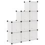 Voir la diapositive 5 : VIDAXL Cubes de rangement 9 pcs Transparent PP