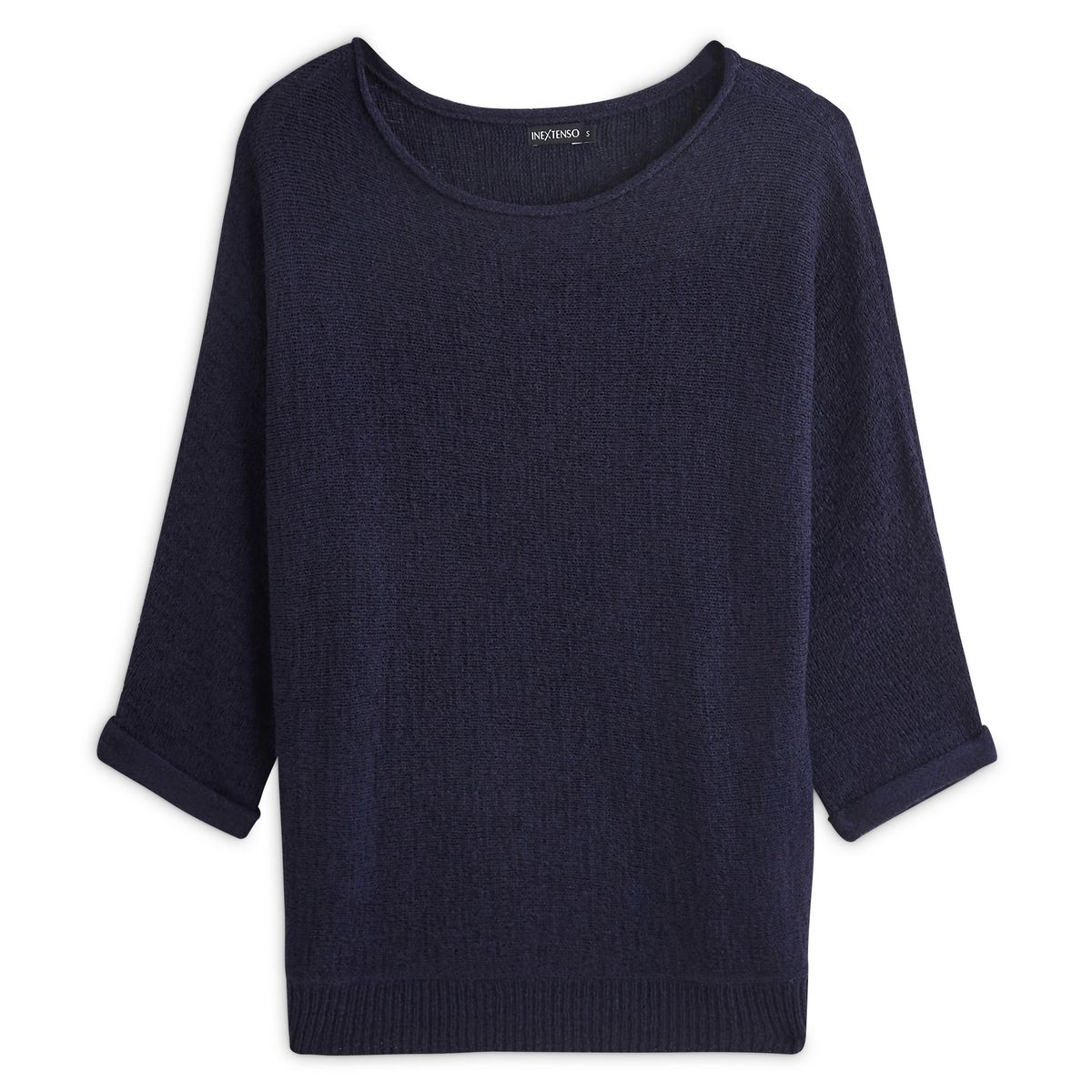 IN EXTENSO Pull évasé manches 3/4 marine femme