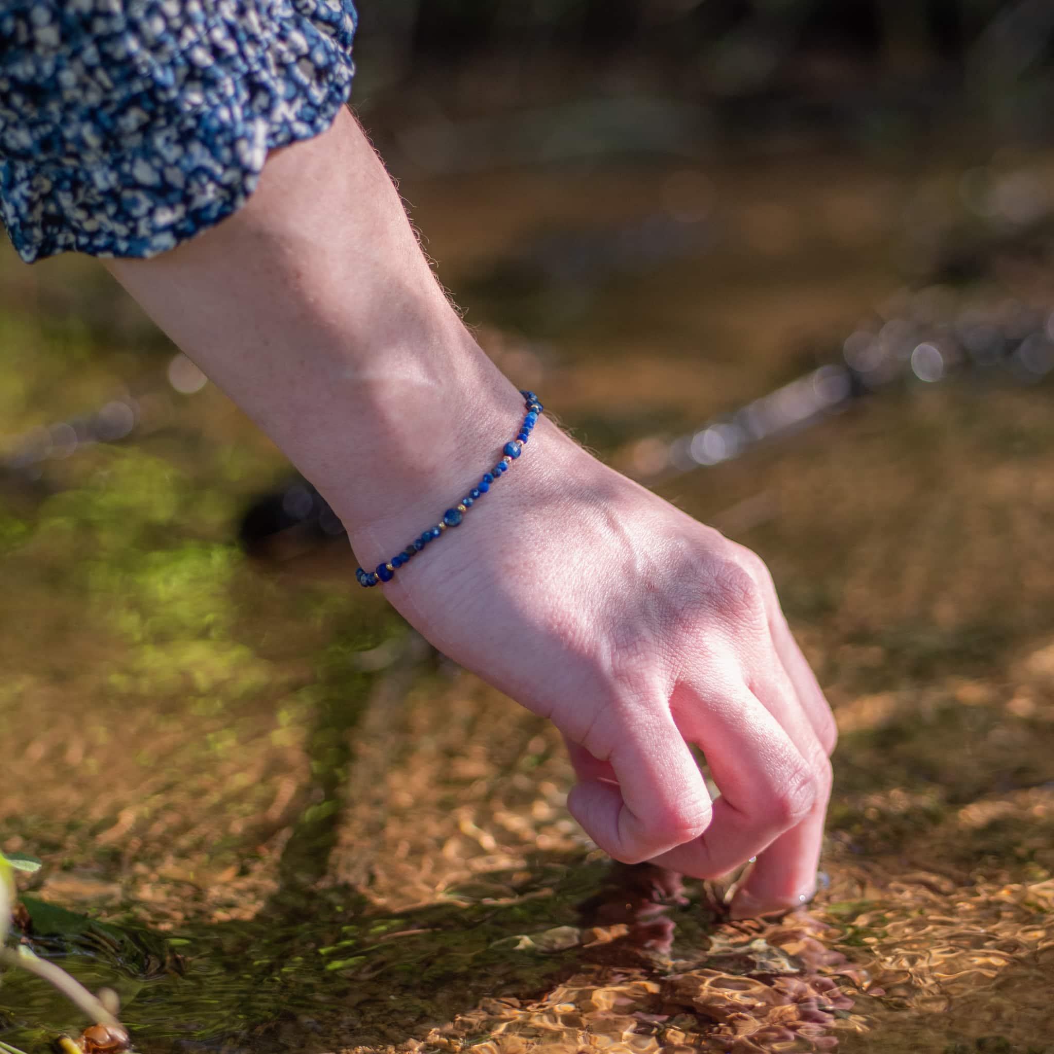 Voir la diapositive 6 : SLOYA Bracelet Paloma en pierres Lapis-lazuli
