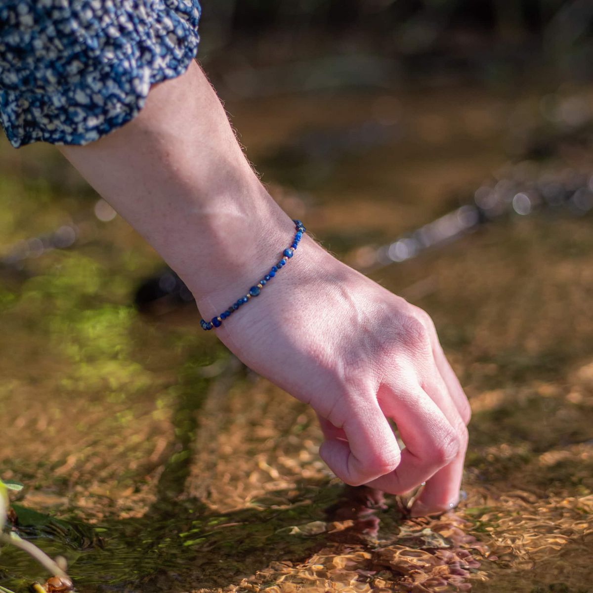 SLOYA Bracelet Paloma en pierres Lapis-lazuli