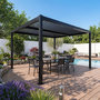 Voir la diapositive 5 : CONCEPT USINE Pergola bioclimatique structure aluminium lames orientables 4x3m CORFU
