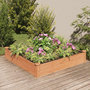 Voir la diapositive 1 : VIDAXL Lit sureleve de jardin doublure 120x120x25 cm bois massif sapin