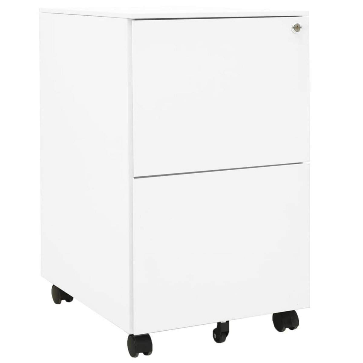 VIDAXL Classeur mobile Blanc 39x45x67 cm Acier