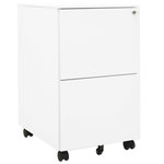 VIDAXL Classeur mobile Blanc 39x45x67 cm Acier