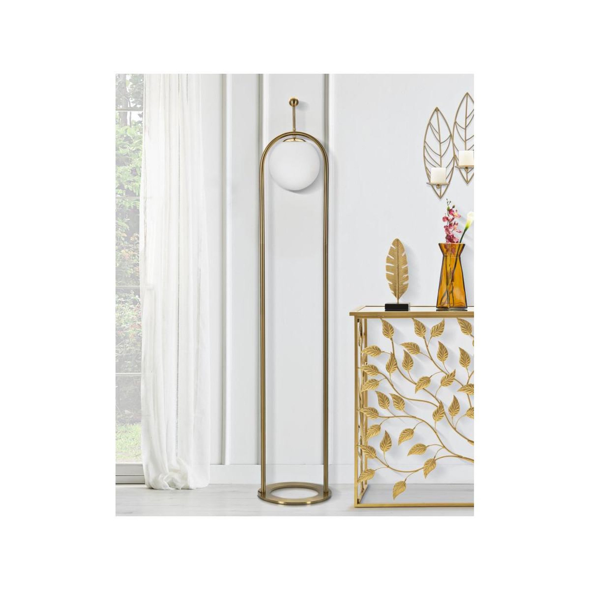 Voir la diapositive 5 : Paris Prix Lampadaire design arc  luci  168cm blanc & or
