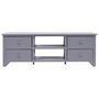 Voir la diapositive 2 : VIDAXL Meuble TV Gris 115x30x40 cm Bois de Paulownia