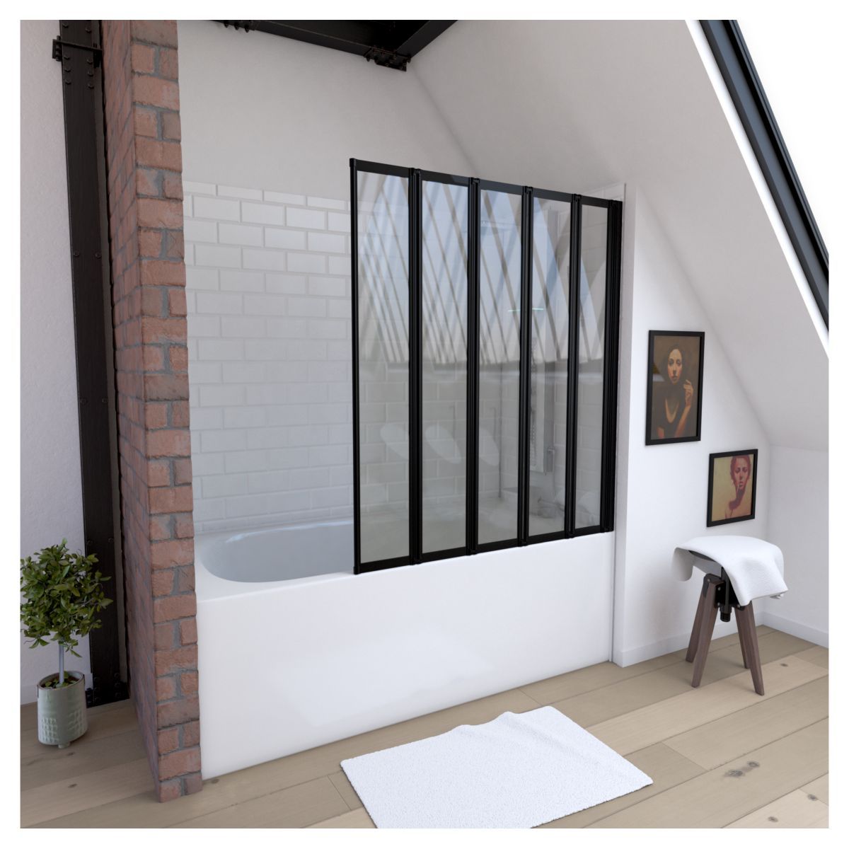 Pare baignoire FIVE BLACK