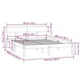 Voir la diapositive 6 : VIDAXL Cadre de lit sans matelas blanc bois massif 160x200 cm