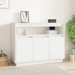 VIDAXL Buffet Blanc 104,5x34x80 cm Bois massif de pin
