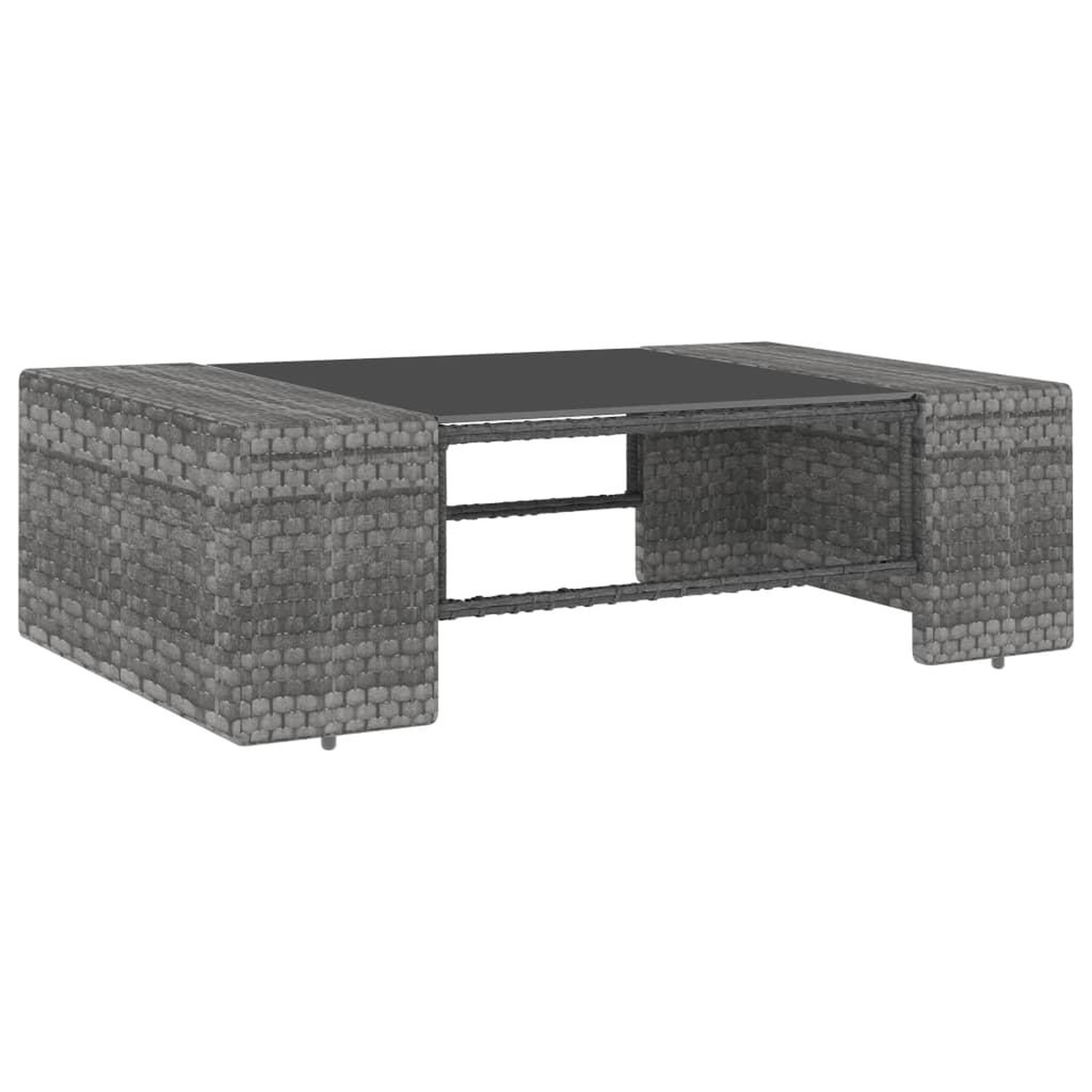 Voir la diapositive 3 : VIDAXL Salon de jardin 2 pcs Resine tressee Gris