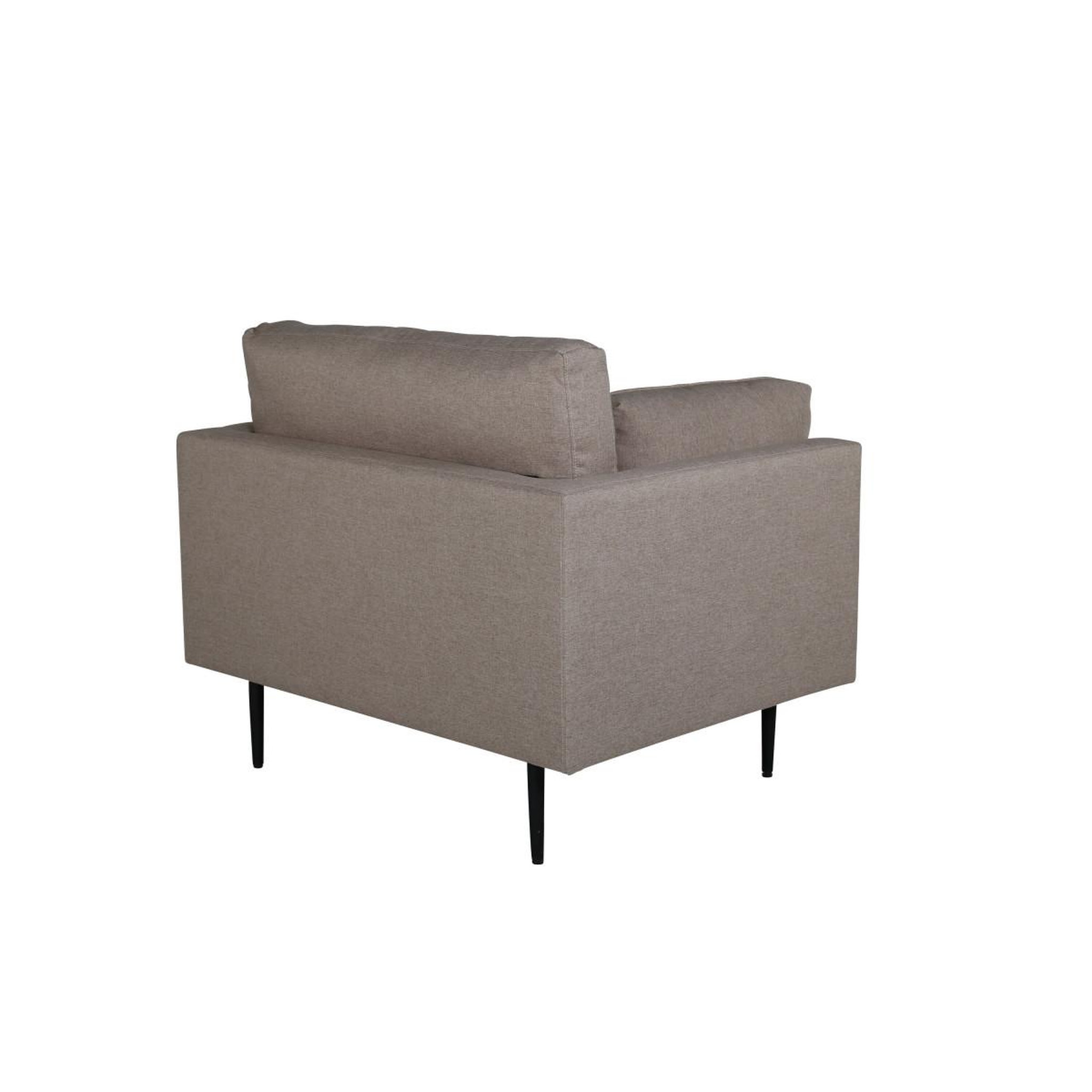 Voir la diapositive 6 : Paris Prix Fauteuil design en tissu  boom  110cm marron
