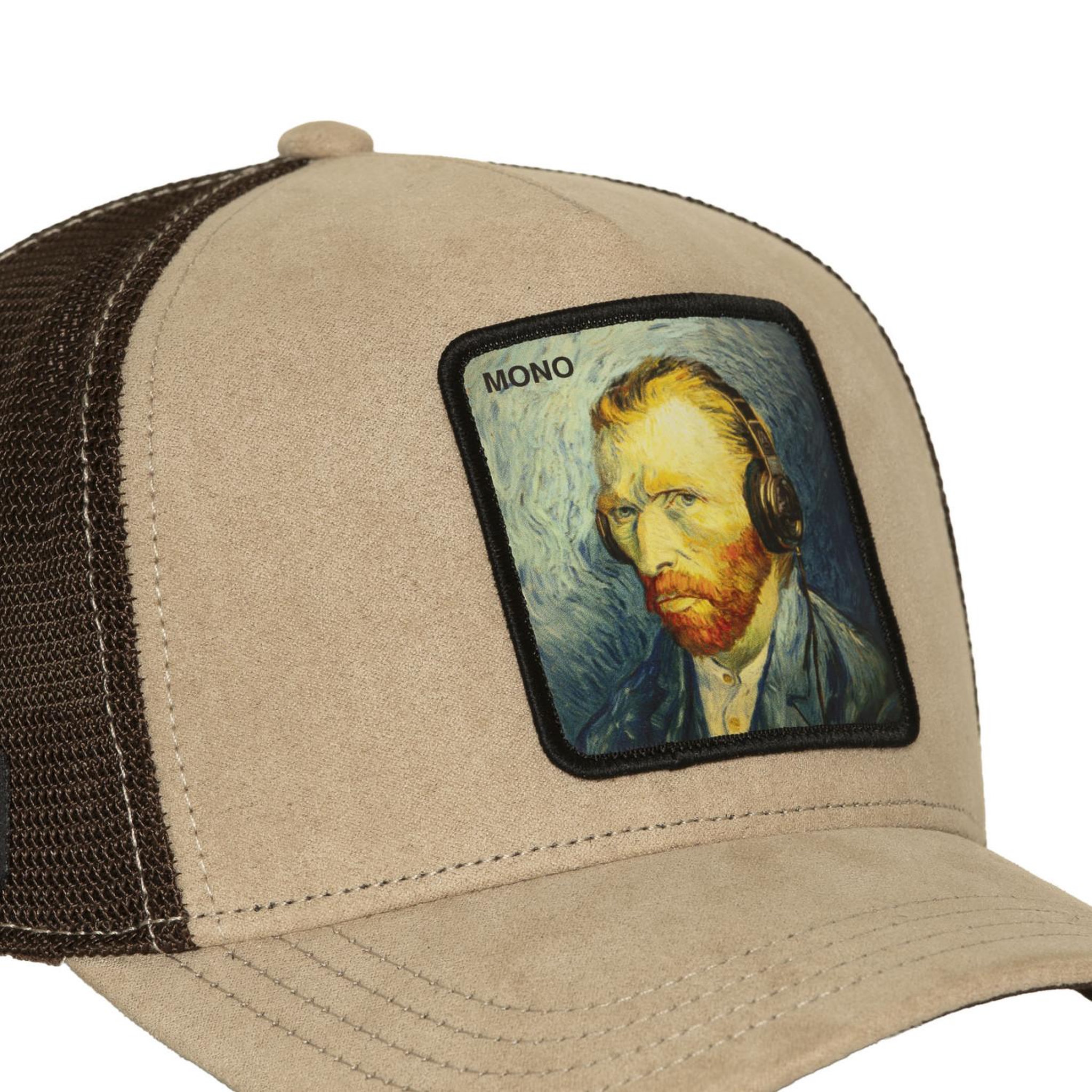 Voir la diapositive 3 : CAPSLAB Casquette trucker premium avec filet et patch art mono