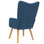 Voir la diapositive 5 : VIDAXL Chaise de relaxation Bleu Tissu