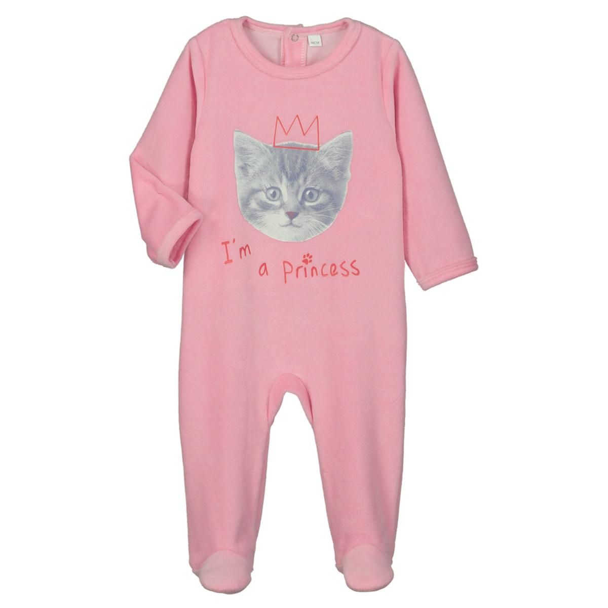 IN EXTENSO Pyjama velours bébé fille
