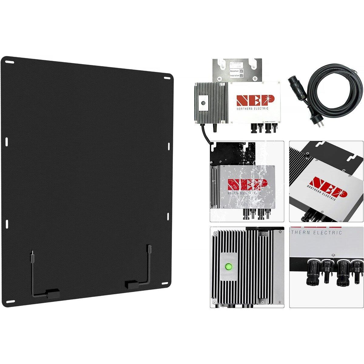 Habitat et Jardin Abri de jardin métal -  Rosas  - 7,06 m² avec panneaux solaires - Vert