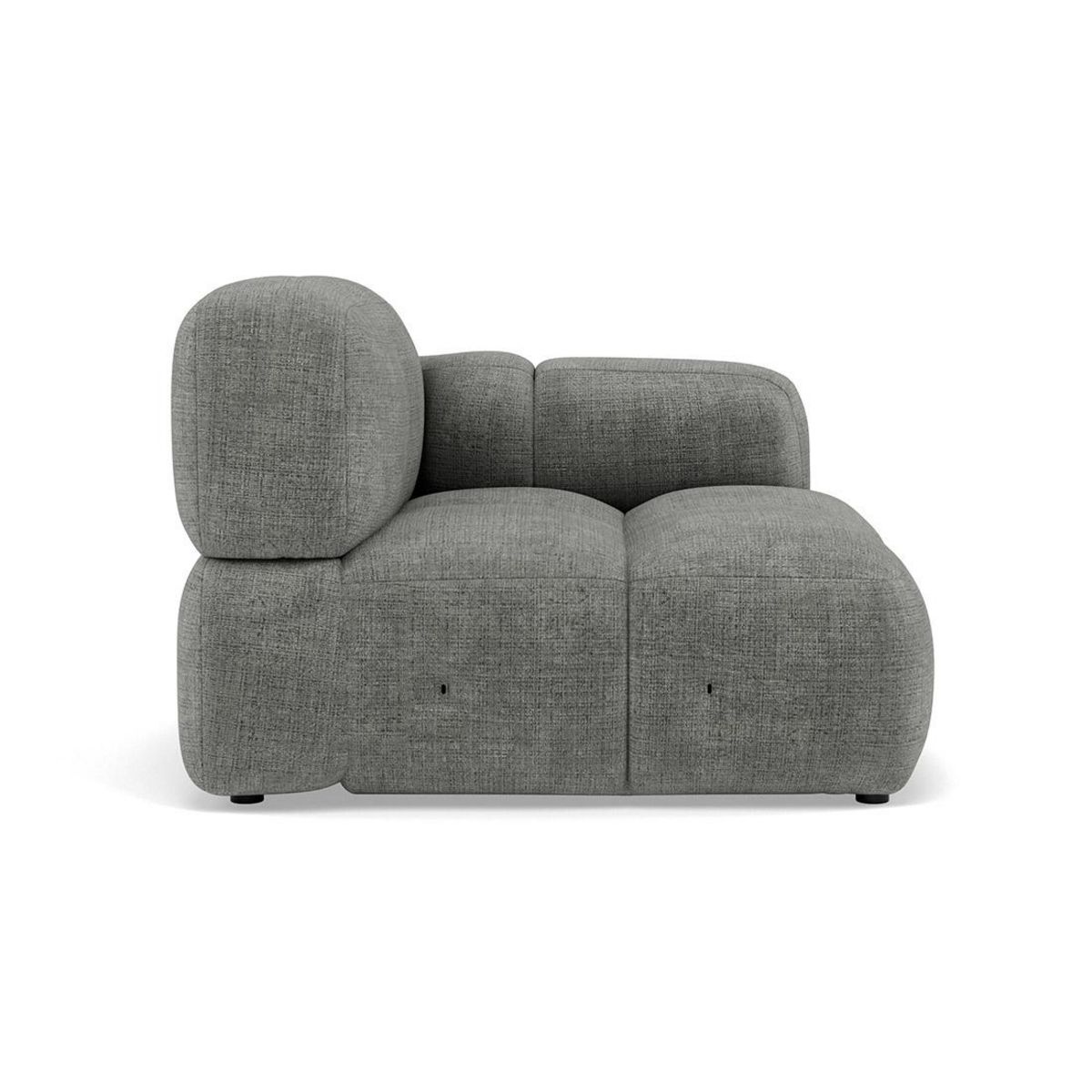 LISA DESIGN Grace - module d'assise droit en velours texturé