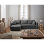 Voir la diapositive 6 : BEST MOBILIER Topaze - canapé d'angle réversible - 4 places - convertible avec coffre - en tissu