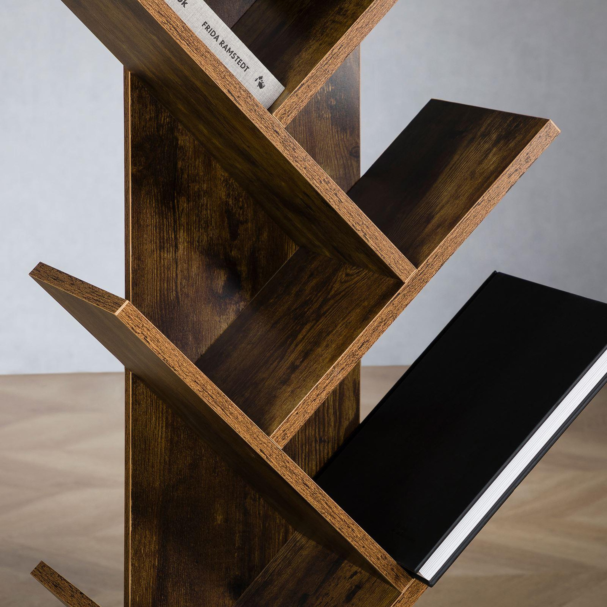 Voir la diapositive 5 : IDIMEX Étagère JULES en forme d'arbre, en bois