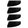 Voir la diapositive 2 : VIDAXL Etageres d'angle flottantes 4 pcs noir brillant 35x35x3,8cm MDF