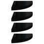 Voir la diapositive 2 : VIDAXL Etageres d'angle flottantes 4 pcs noir brillant 35x35x3,8cm MDF