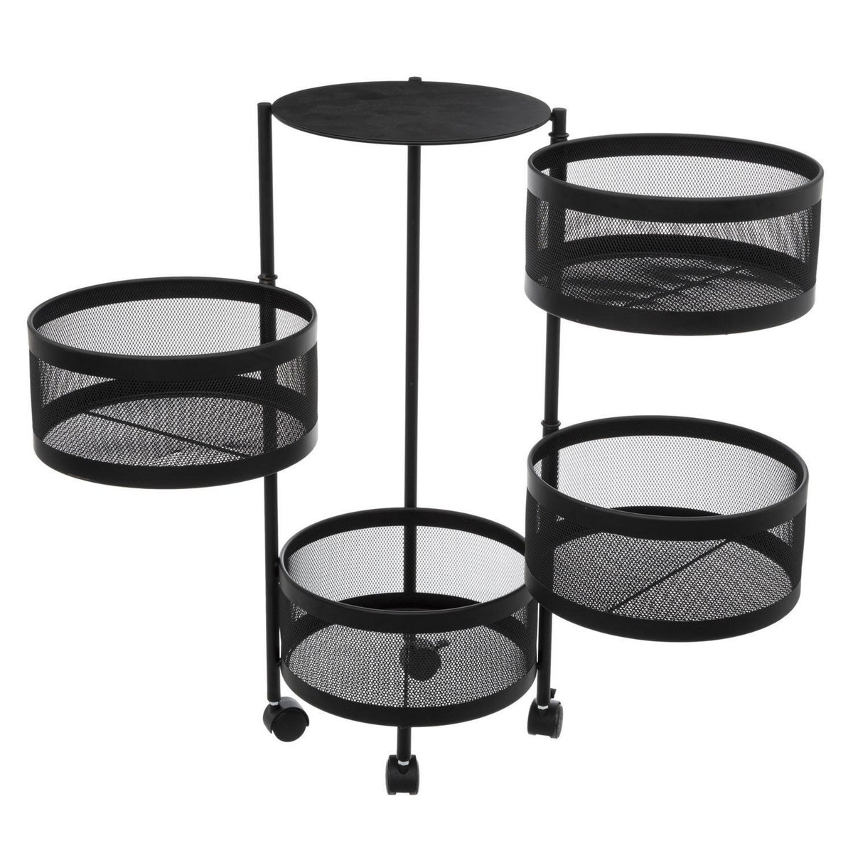 FIVE Resserre rond rotatif à légumes et bocaux en métal Mayaj - Noir