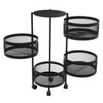 FIVE Resserre rond rotatif à légumes et bocaux en métal Mayaj - Noir