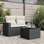 Voir la diapositive 3 : VIDAXL Table de jardin dessus en verre noir 55x55x37 cm resine tressee