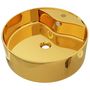 Voir la diapositive 2 : VIDAXL Lavabo avec trop-plein 46,5 x 15,5 cm Ceramique Dore