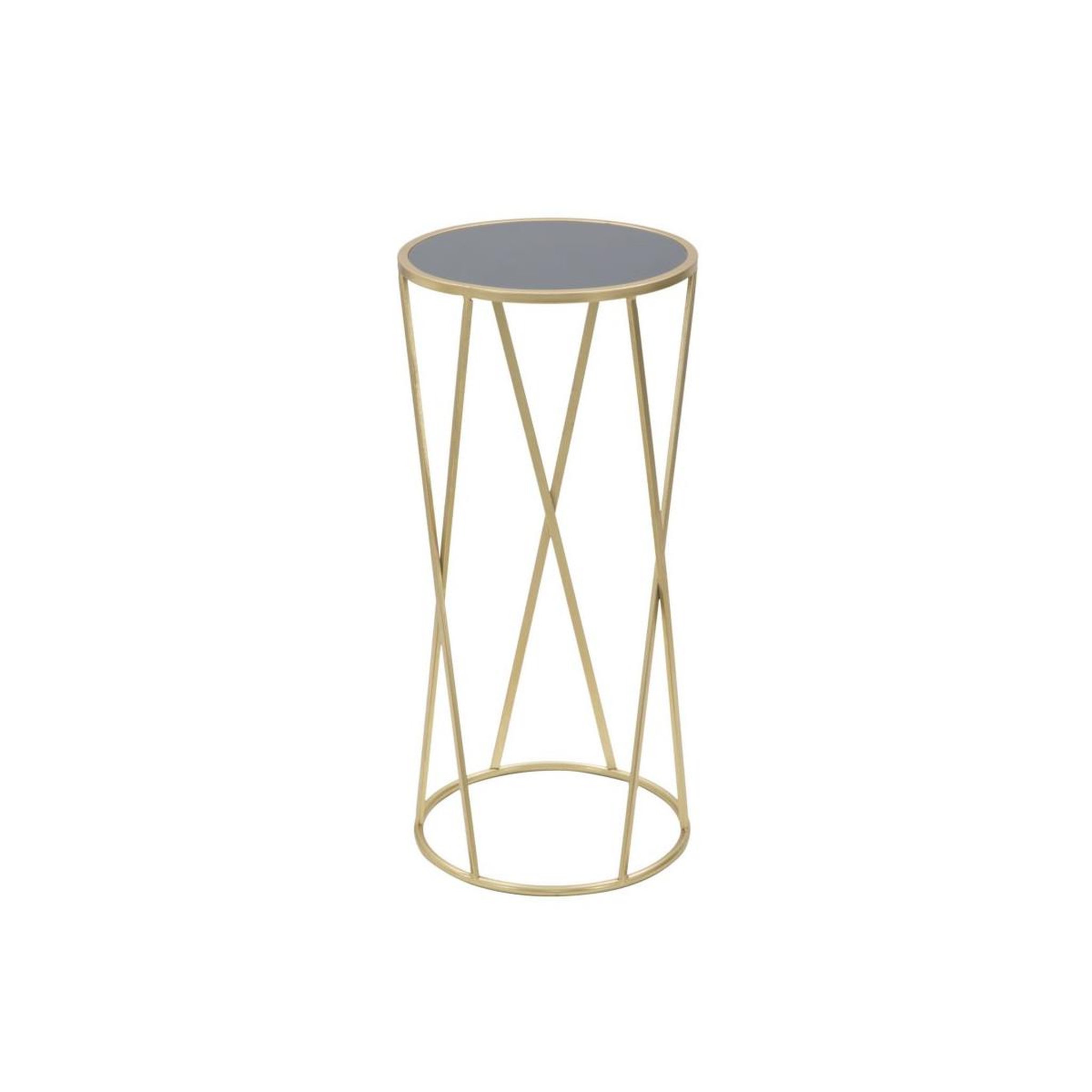 Voir la diapositive 2 : Paris Prix Table d'appoint design  milla  75cm noir & or