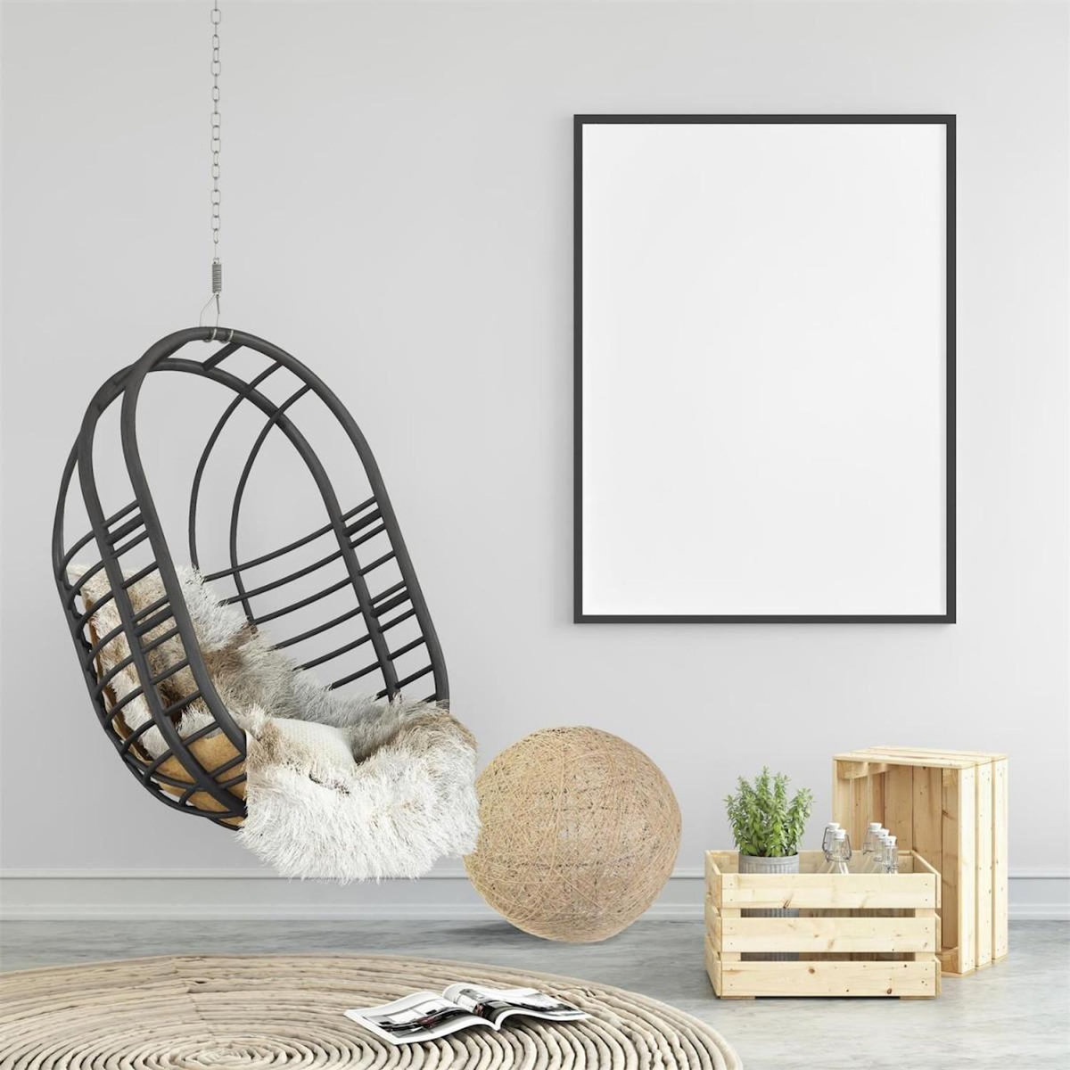 Paris Prix Lampe Suspension Ronde  Tissée  30cm Naturel
