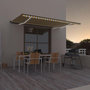 Voir la diapositive 1 : VIDAXL Auvent manuel retractable avec LED 500x300 cm Jaune et blanc