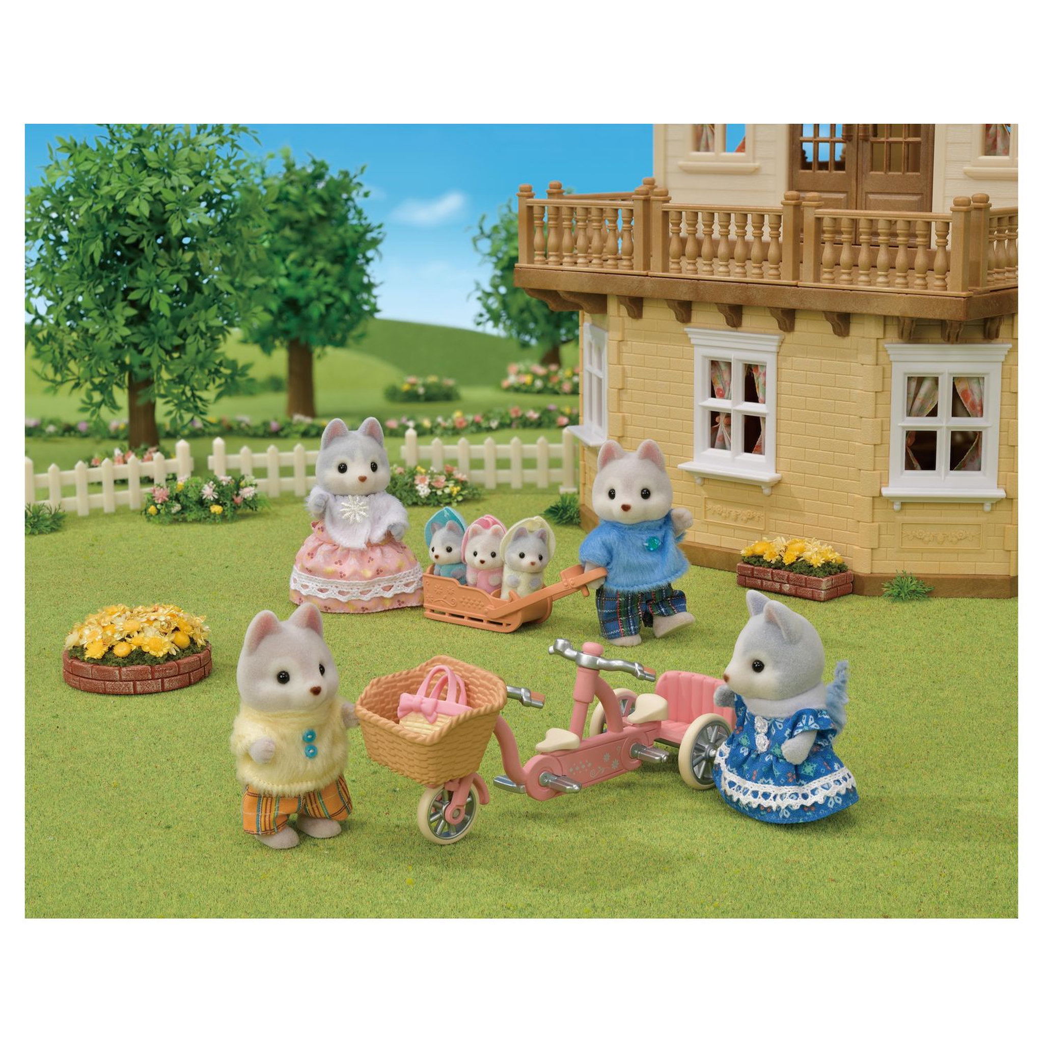 Voir la diapositive 6 : Sylvanian families 5637 Les frères et s&oelig;urs husky et leur tandem - Sylvanian Families